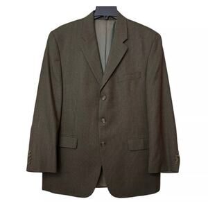 Vintage RALPH Ralph Lauren Mens 100% Wool Blue Label Blazer Brown Size 52-XL
